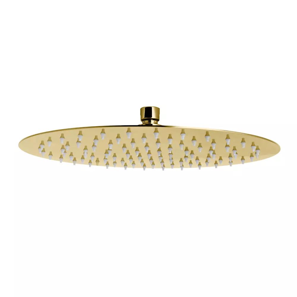 Palarie de dus rotunda FDesign Inula 300 mm auriu lucios 1 functie