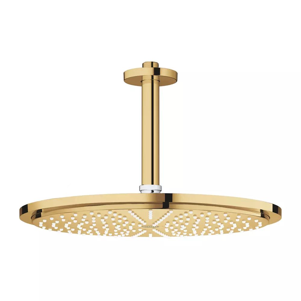 Palarie si brat de dus Grohe Rainshower Cosmopolitan 310 auriu lucios Cool Sunrise 1 functie montaj tavan