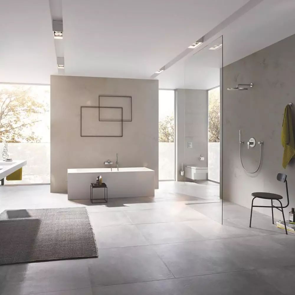 Palarie si brat de dus Grohe Rainshower Cosmopolitan 310 crom periat Supersteel 1 functie