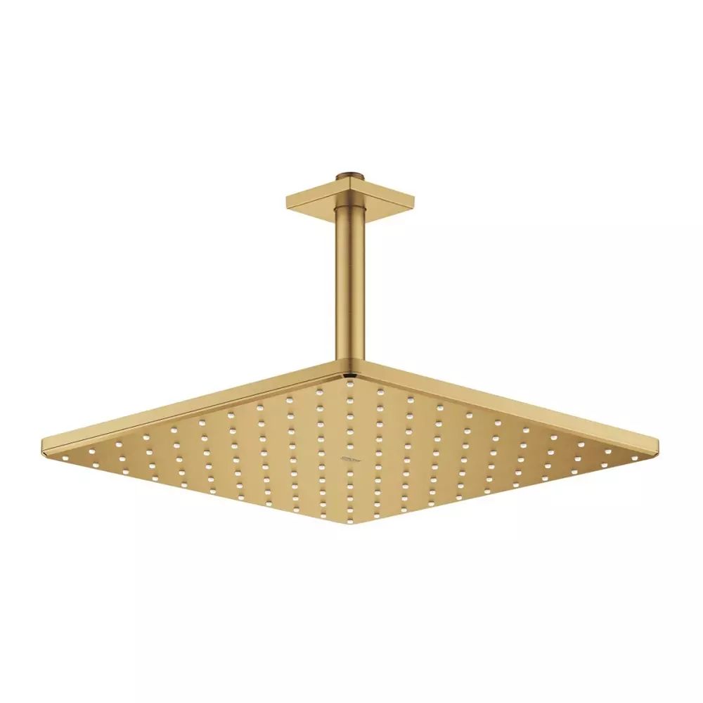 Palarie si brat de dus Grohe Rainshower Mono Cube 310 auriu periat Cool Sunrise cu 1 functie