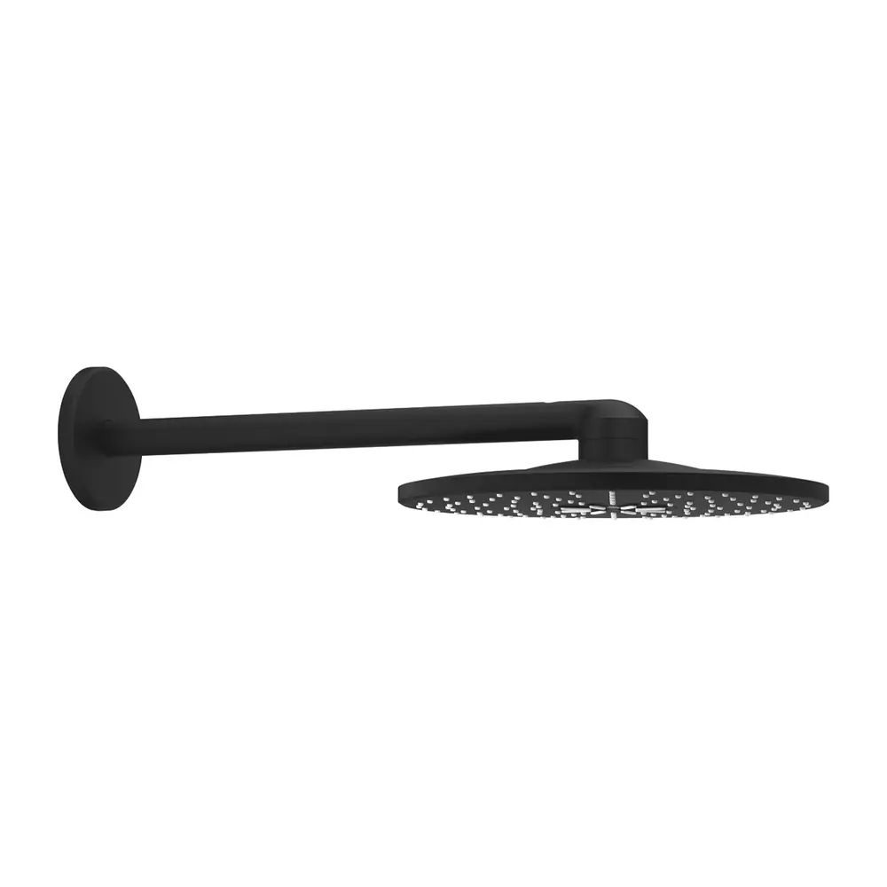 Palarie si brat de dus Grohe Rainshower SmartActive 310 negru mat 2 functii