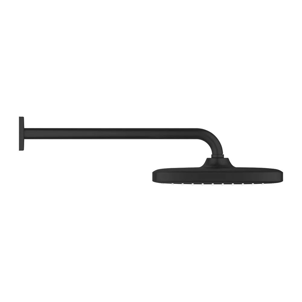 Palarie si brat de dus negru mat Grohe Tempesta 250 Cube patrata