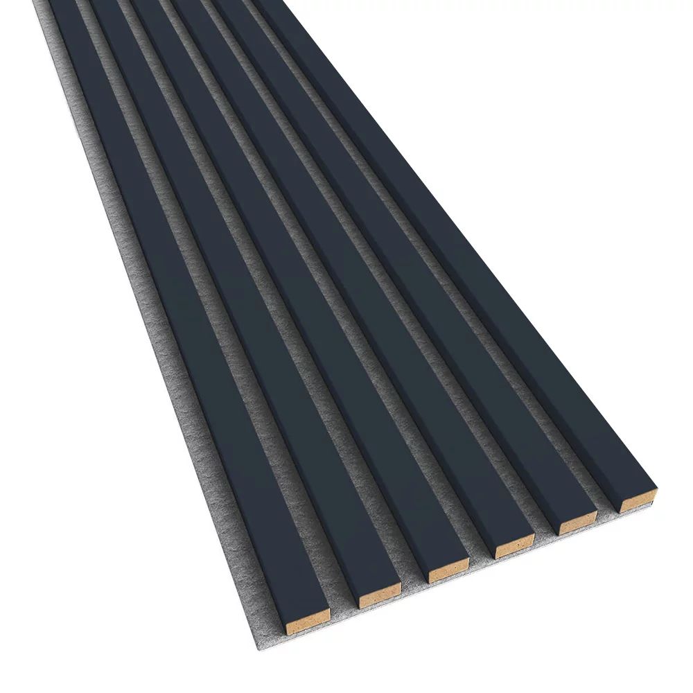 Panou riflaj decorativ/acustic Lameo Mini antracit (fetru gri) 30x275 cm