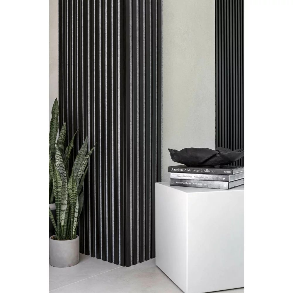 Panou riflaj Marbet Woodline gri/negru mat 270x40 cm