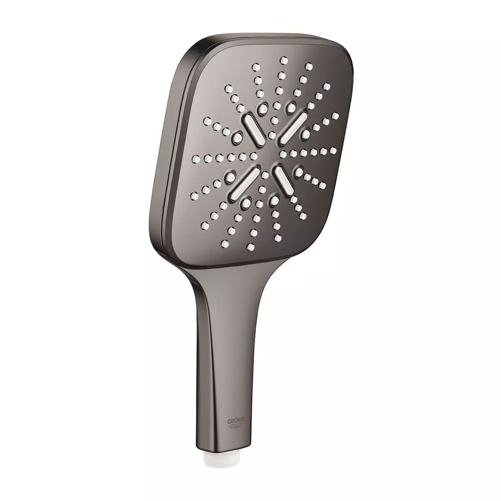 Para de dus Grohe Rainshower SmartActive 130 Cube 3 functii antracit lucios Hard Graphite