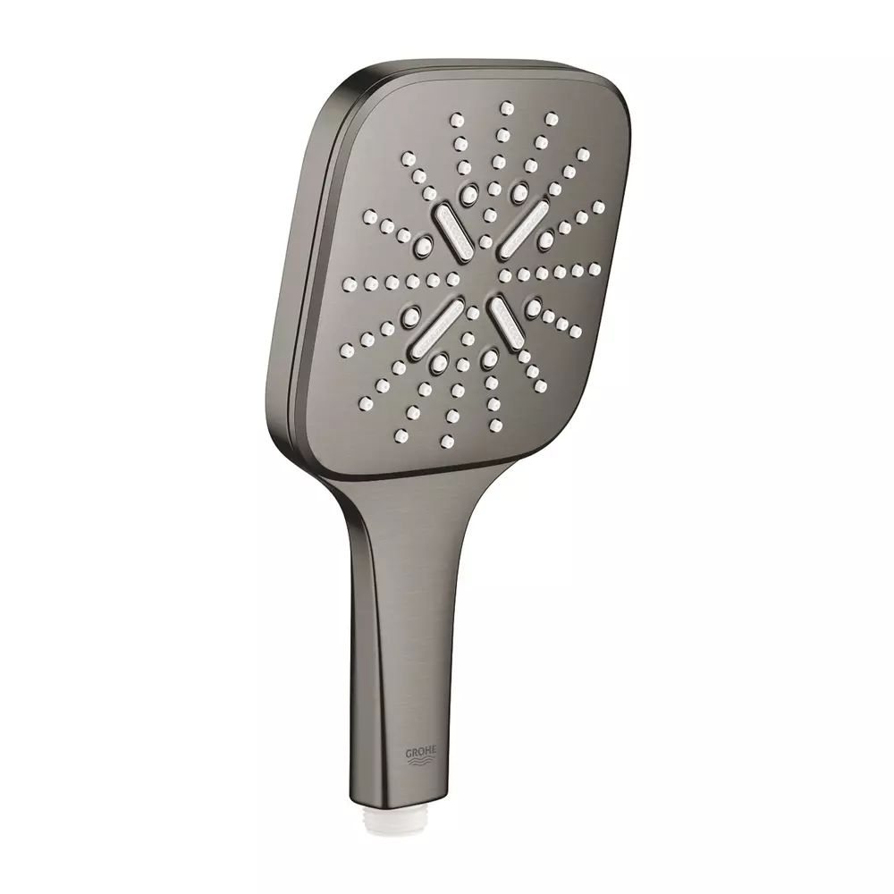 Para de dus Grohe Rainshower SmartActive 130 Cube 3 functii antracit periat Hard Graphite