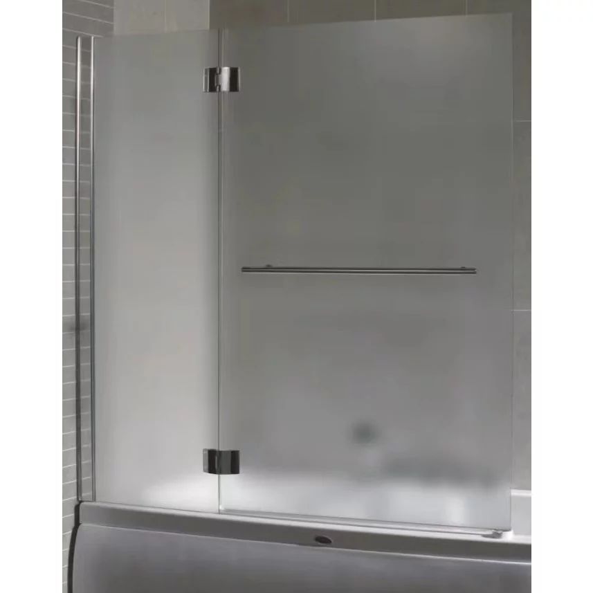 Paravan de cada batant Inter Ceramic 126x140 cm sticla opaca 5 mm profil crom lucios stanga