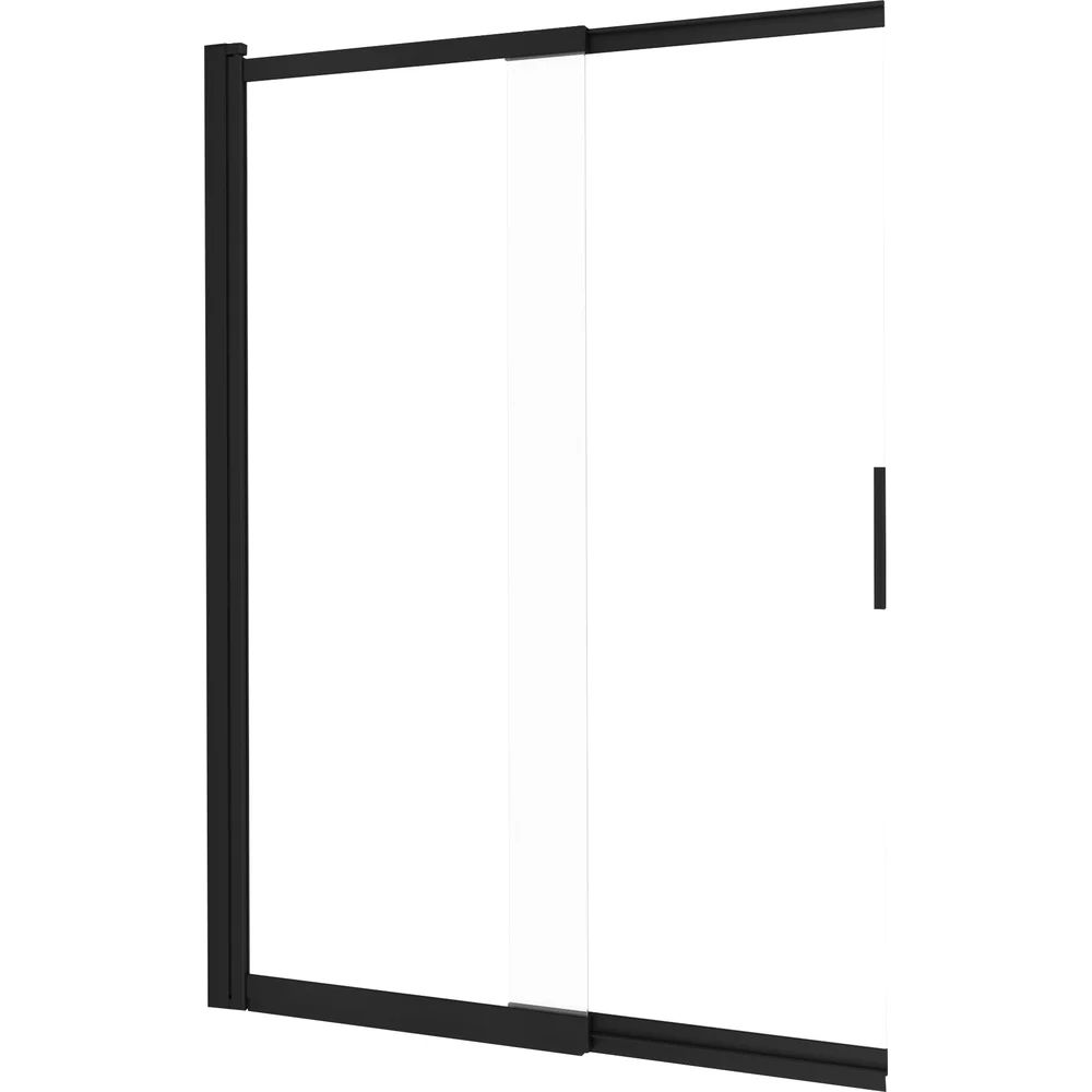 Paravan de cada Deante Prizma negru 100x140 cm
