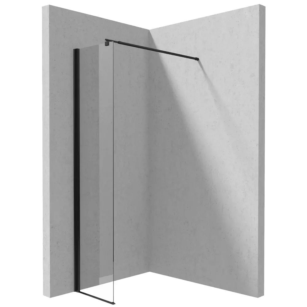 Paravan de dus Deante Kerria Plus negru 40x200 cm