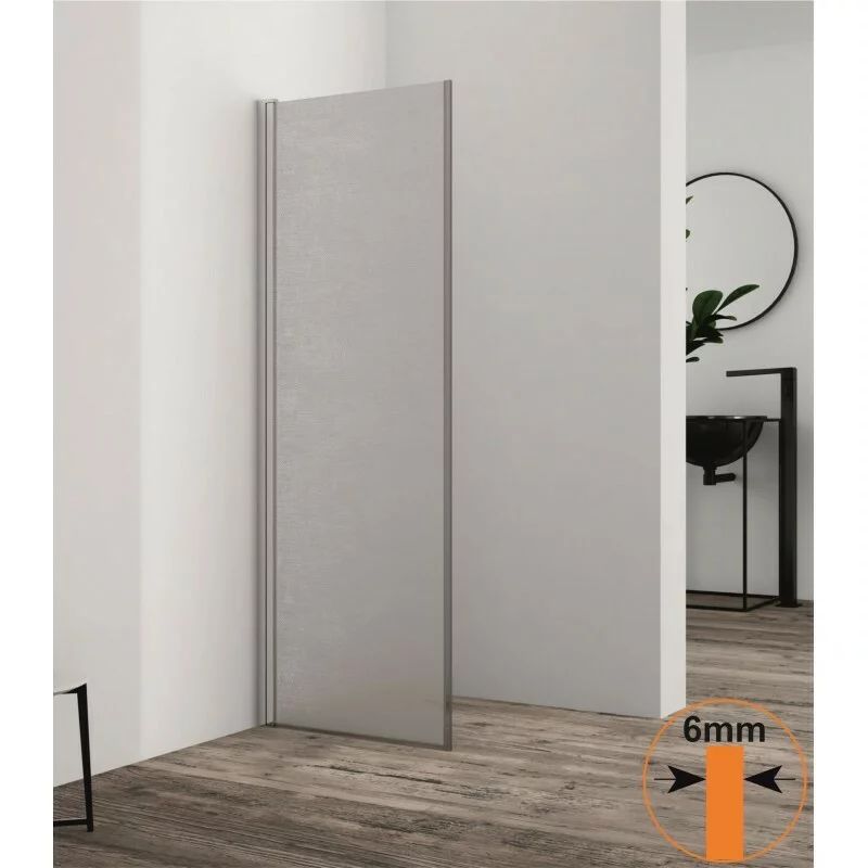 Paravan de dus mobil tip Walk-In Inter Ceramic crom lucios - sticla opaca 60x200 cm