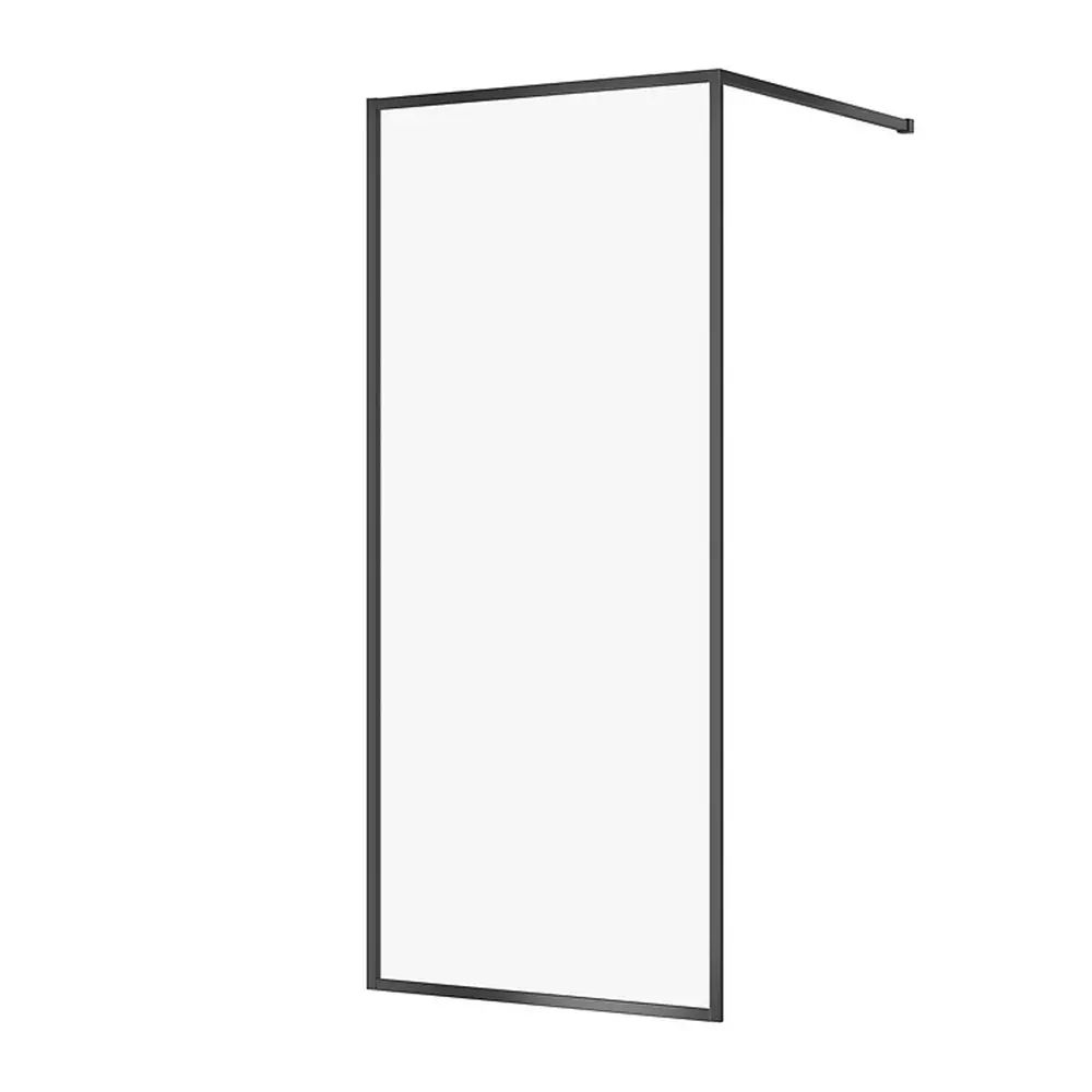 Paravan de dus tip Walk-in Cersanit Larga negru 90x200 cm