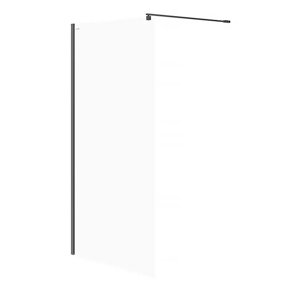 Paravan de dus tip Walk-in Cersanit Mille negru 90x200 cm