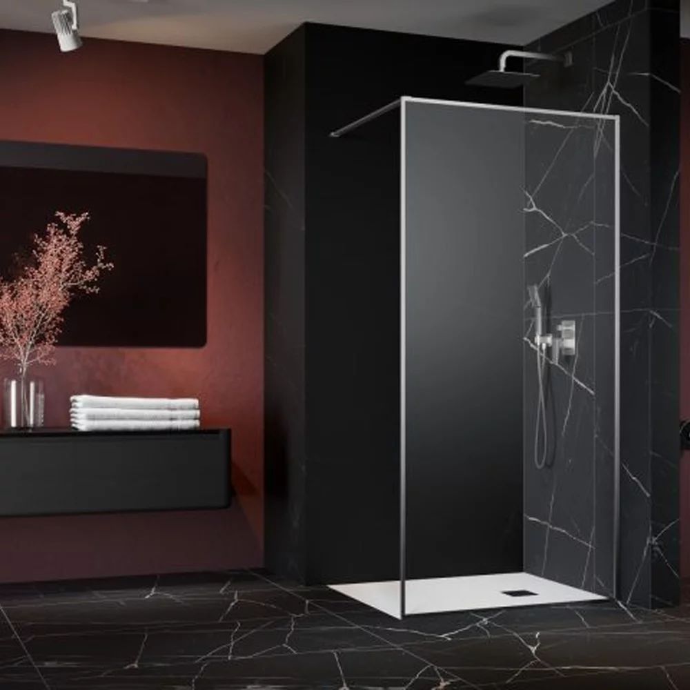 Paravan de dus tip Walk-in Radaway Modo F II nichel periat-transparent 115 cm sticla securizata 8 mm