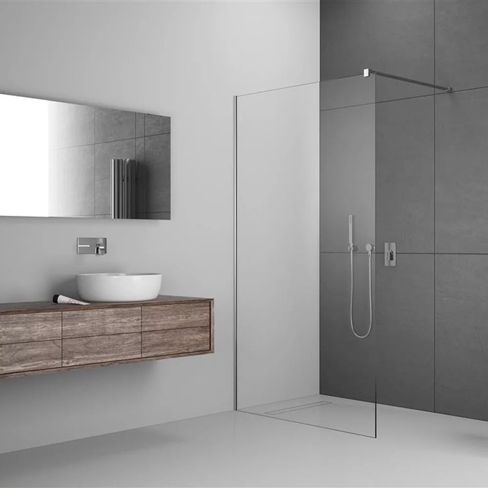 Paravan de dus tip Walk-in Radaway Modo New II crom-transparent 90 cm sticla securizata 8 mm