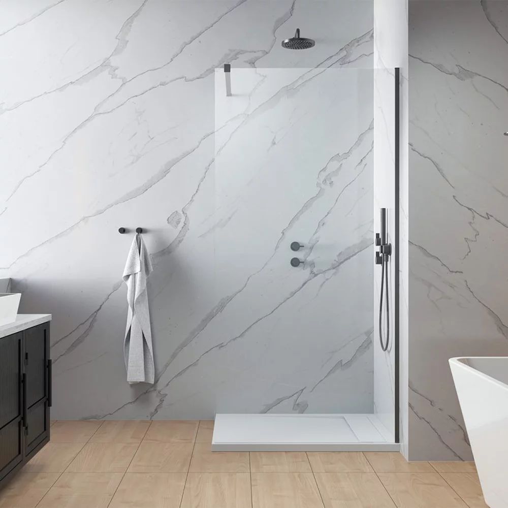 Paravan de dus tip Walk-in Radaway Modo New II GunMetal periat-transparent 105 cm sticla securizata 8 mm