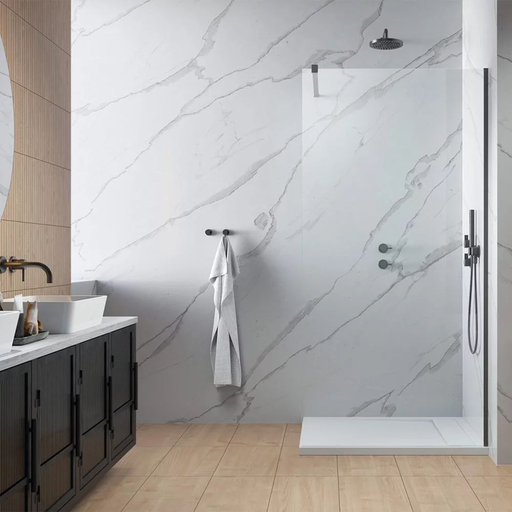 Paravan de dus tip Walk-in Radaway Modo New II GunMetal periat-transparent 60 cm sticla securizata 8 mm