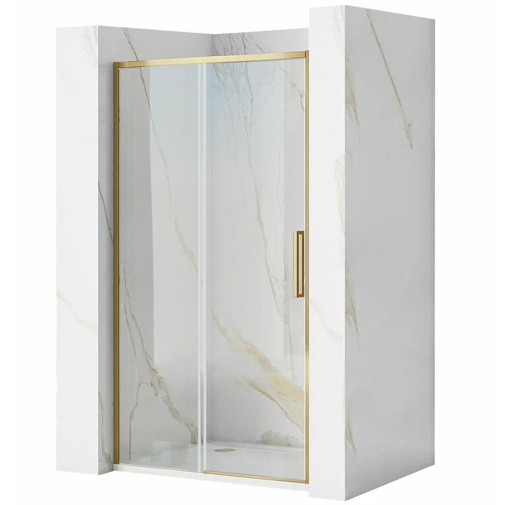 Paravan de dus tip Walk-in Rea Rapid Slide 110x195 cm profil auriu periat