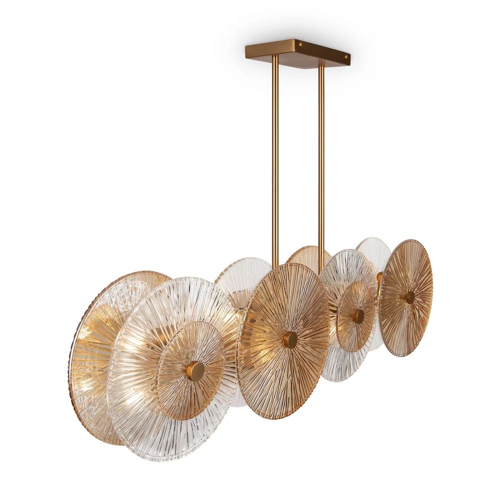Pendul Maytoni Aster auriu 8 becuri 49 x 17 cm