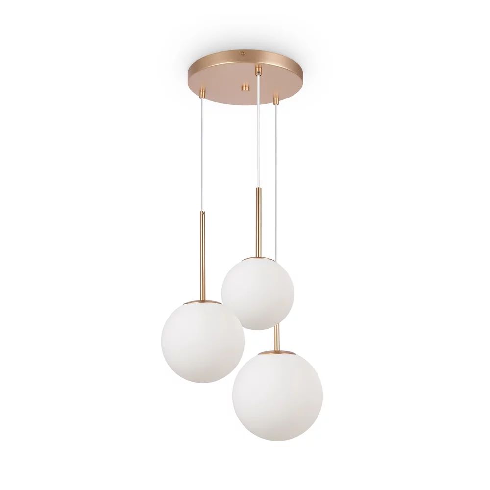 Pendul Maytoni Basic form auriu/alb 3 becuri MOD321PL03G1