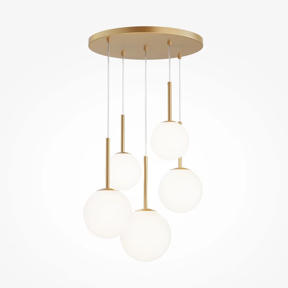 Pendul Maytoni Basic form auriu/alb 5 becuri MOD321PL05G1