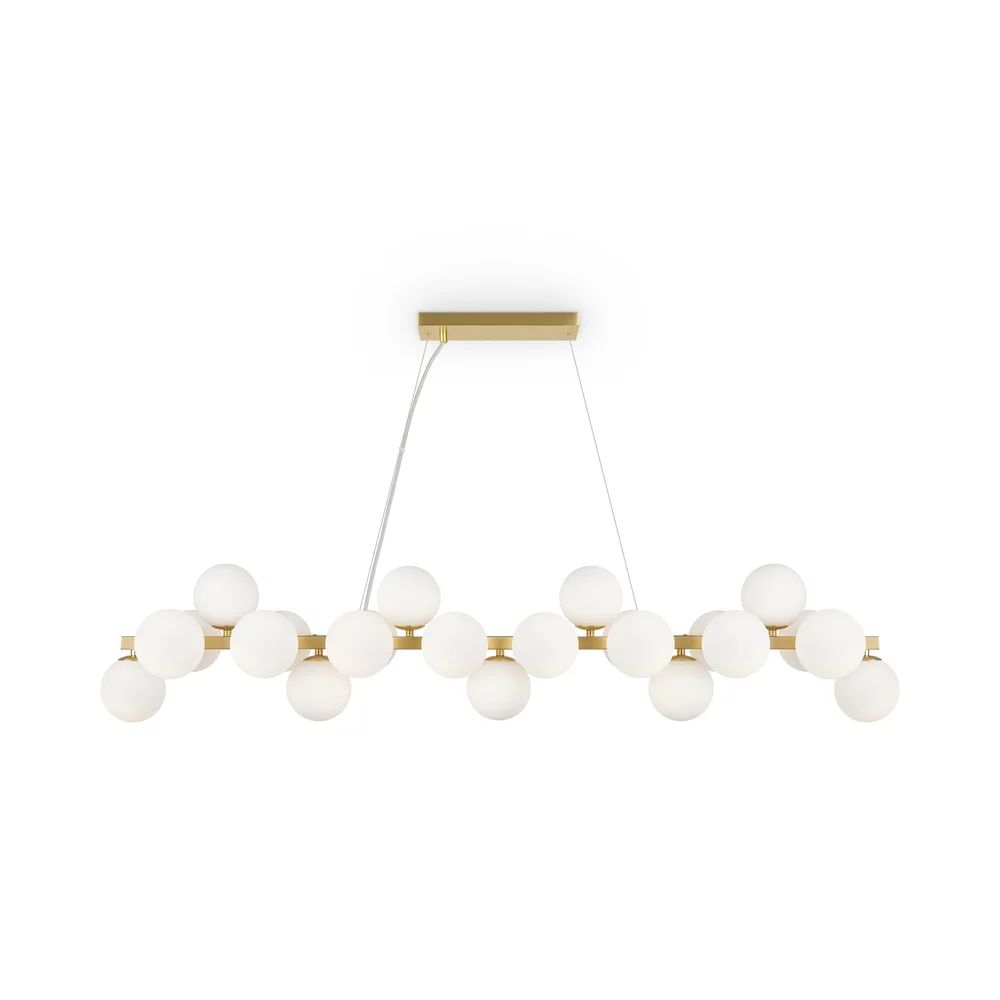 Pendul Maytoni Dallas auriu/alb 25 becuri 41.5 x 141 cm