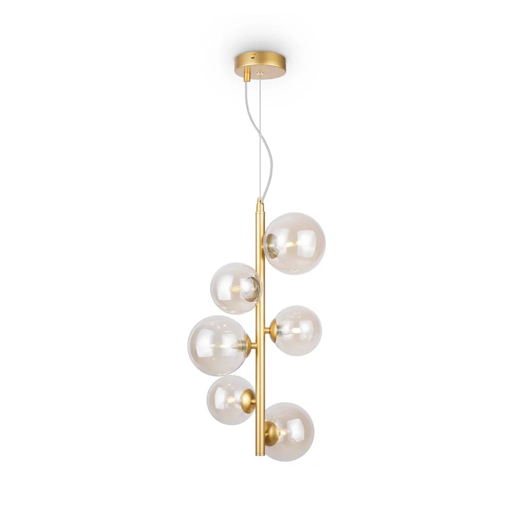 Pendul Maytoni Dallas auriu/galben 6 becuri
