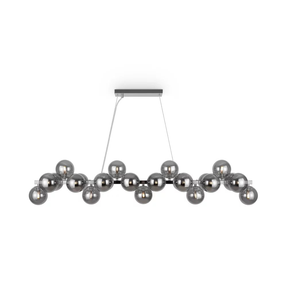 Pendul Maytoni Dallas crom/gri 25 becuri 41.5 x 16 cm