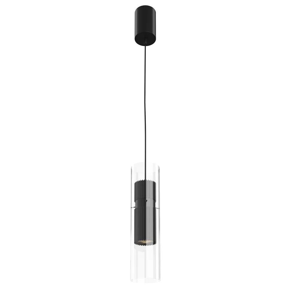 Pendul Maytoni Dynamics negru/transparent 1 bec