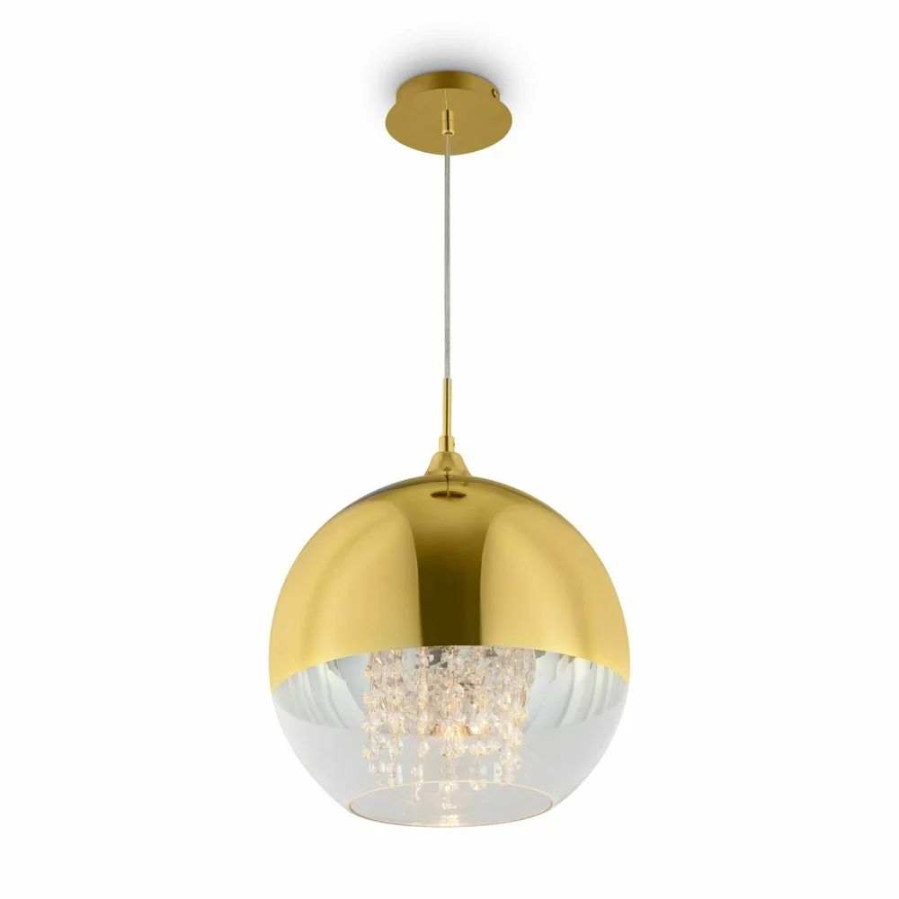 Pendul Maytoni Fermi auriu/transparent 1 bec 38 x 36 cm