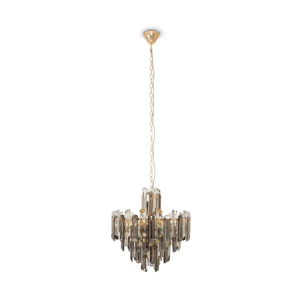 Pendul Maytoni Flare auriu/transparent 6 becuri