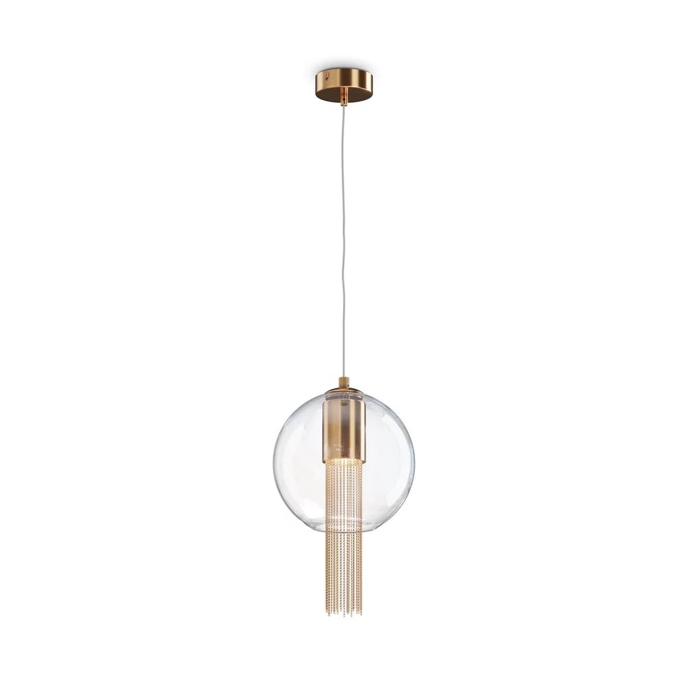 Pendul Maytoni Flusso bronze/transparent 1 bec 41.5 x 28 cm