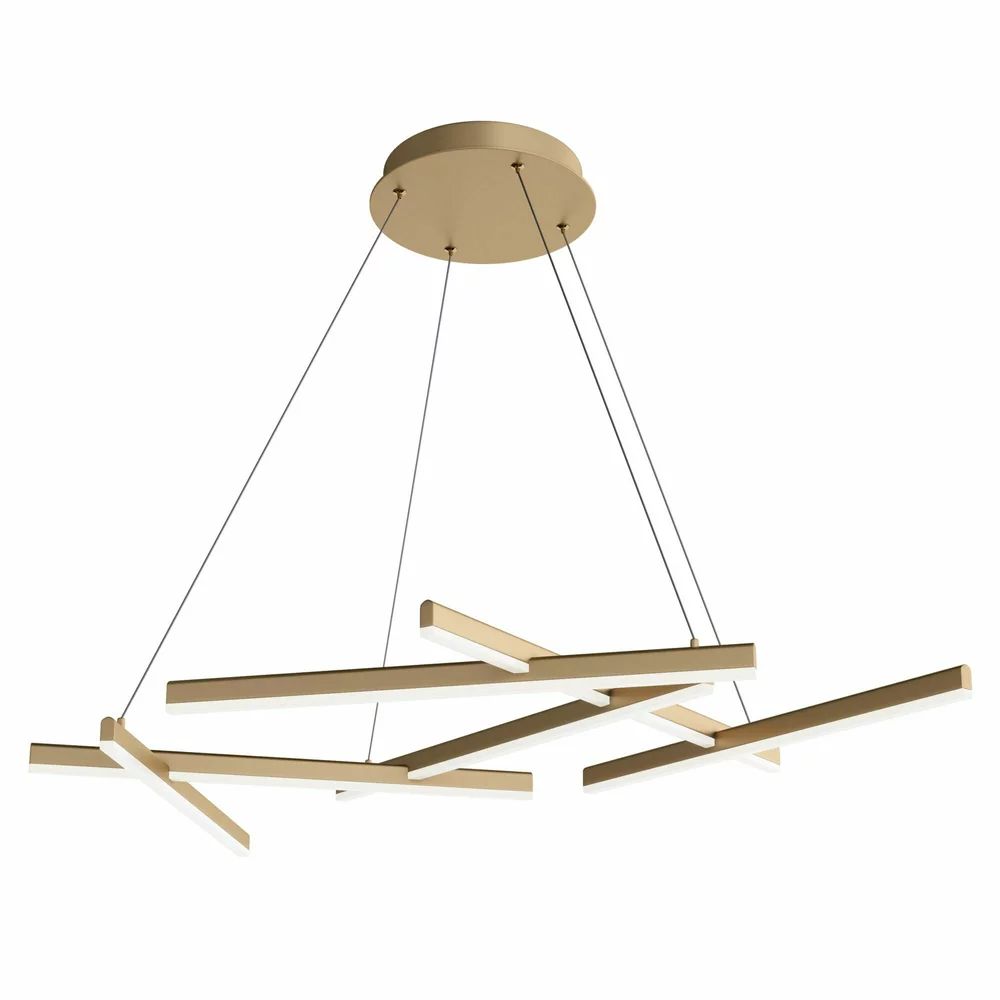 Pendul Maytoni Line auriu LED x 6 17 x 110 cm