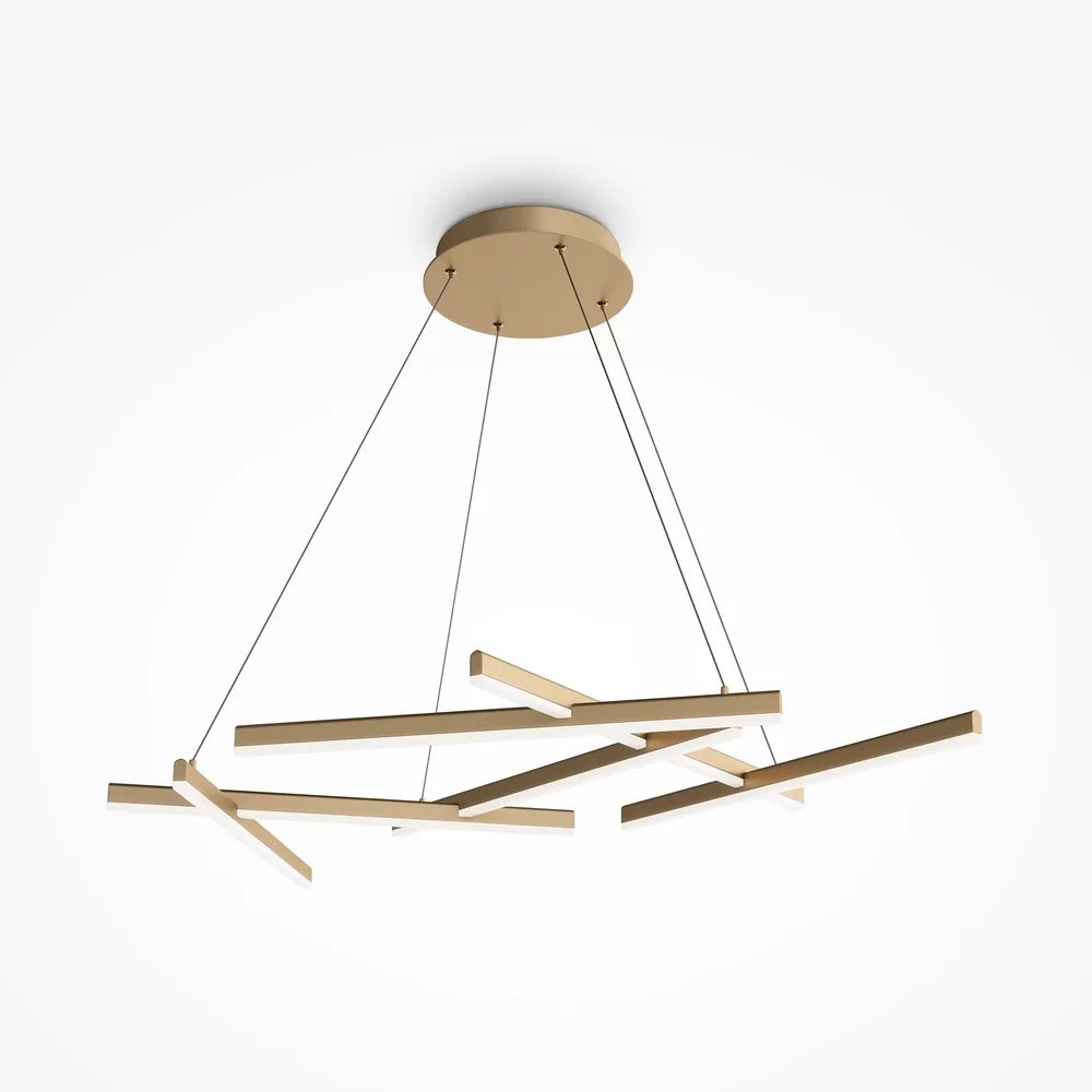 Pendul Maytoni Line auriu LED x 6 17 x 77 cm