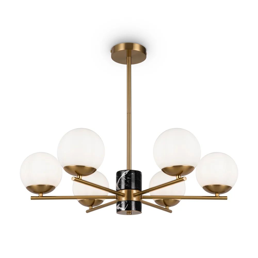 Pendul Maytoni marble alama/alb 6 becuri