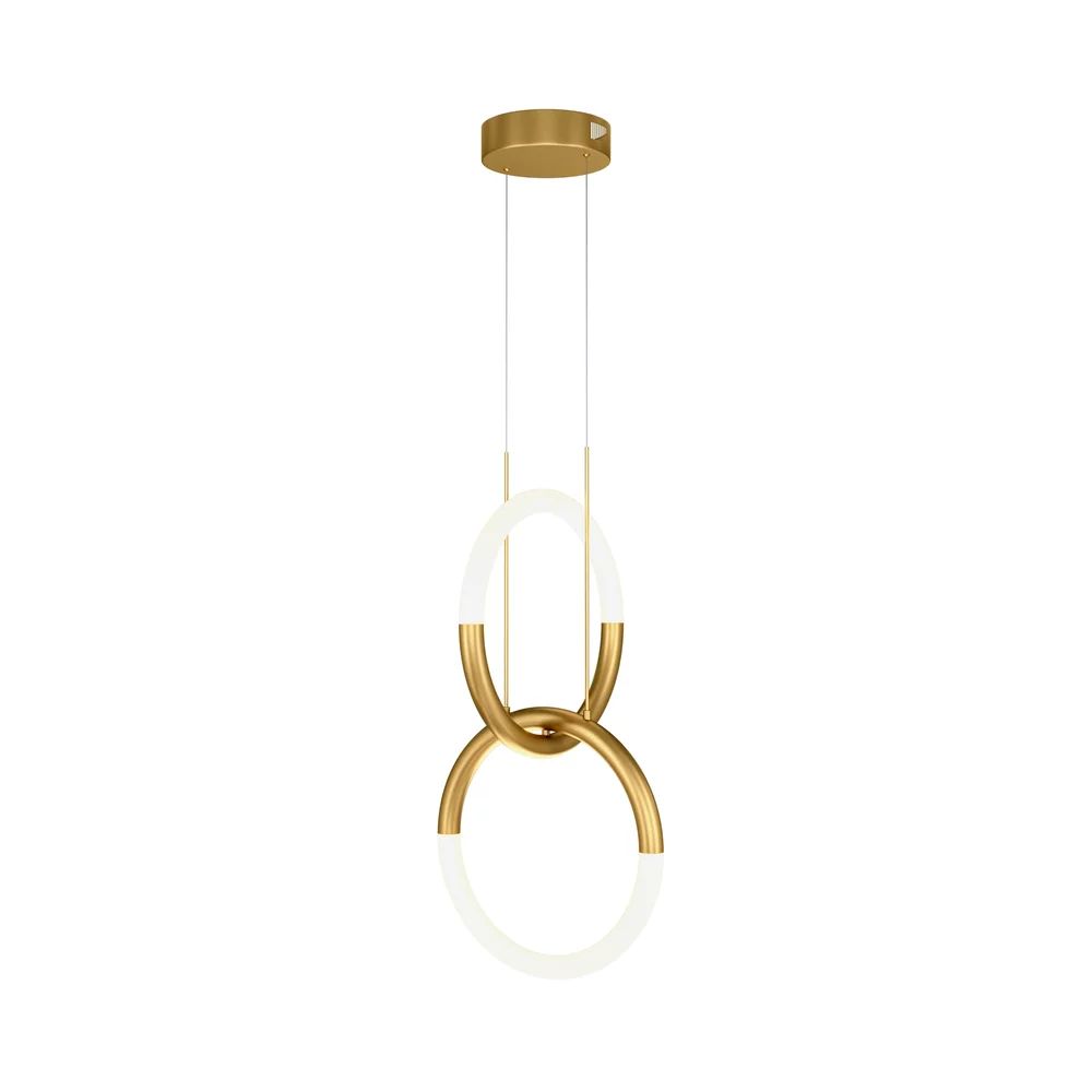 Pendul Maytoni Node auriu/alb LED x 2