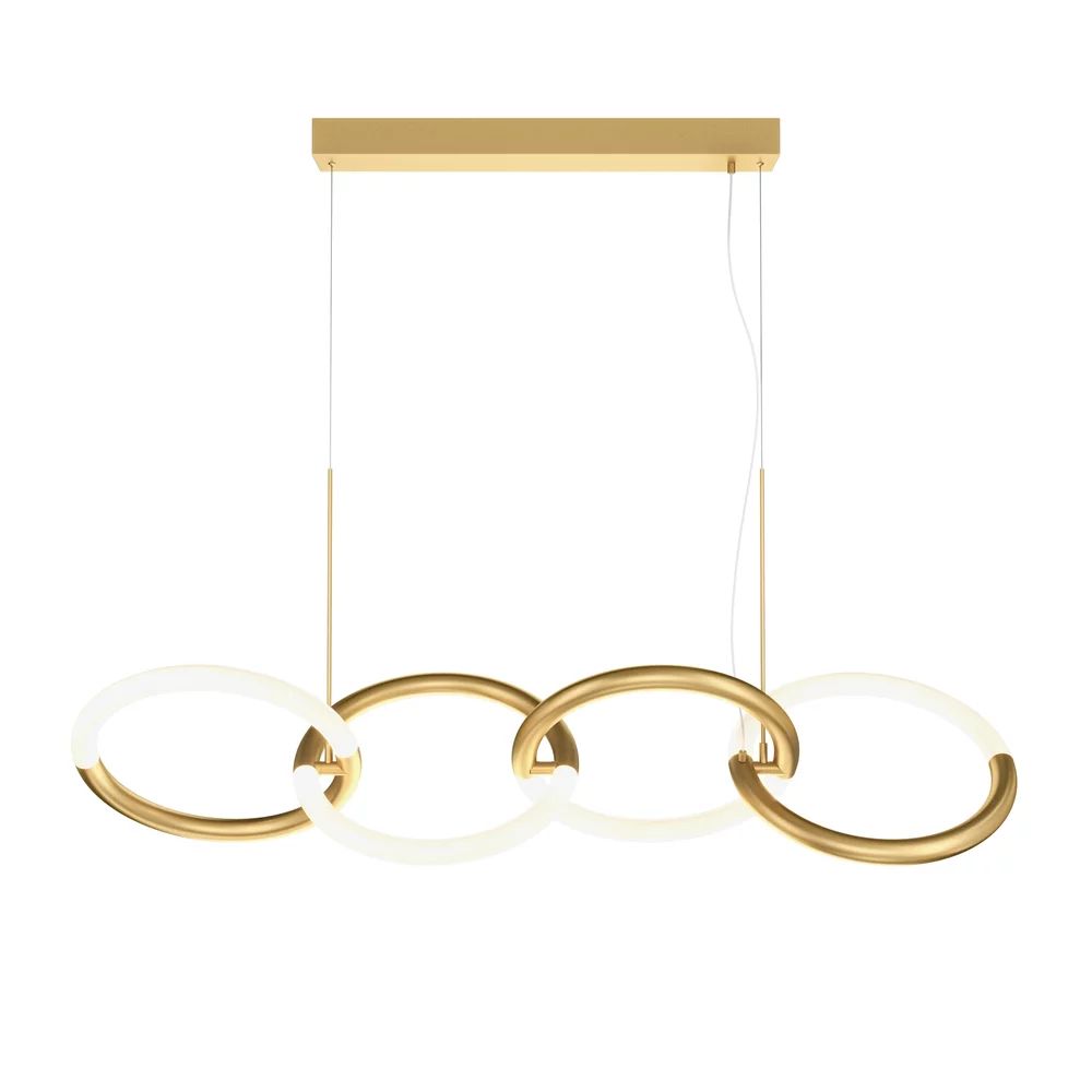 Pendul Maytoni Node auriu/alb LED x 4