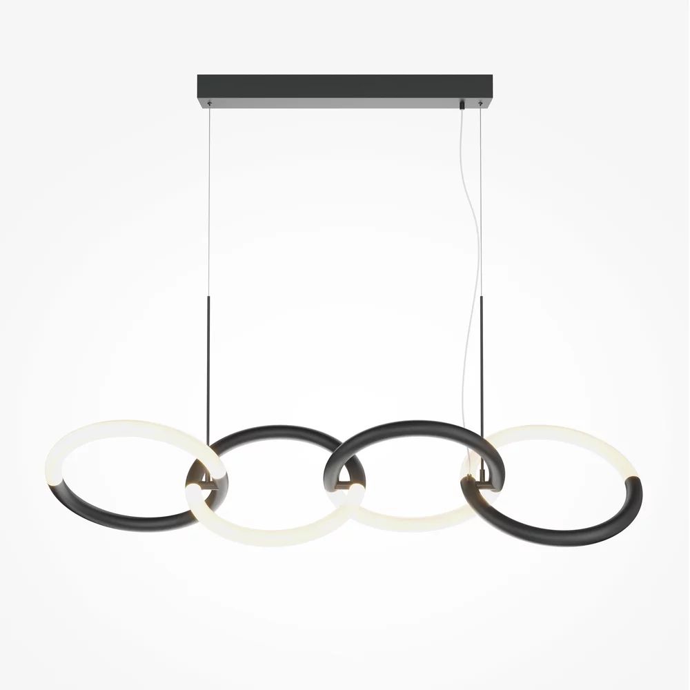 Pendul Maytoni Node negru/alb LED x 4