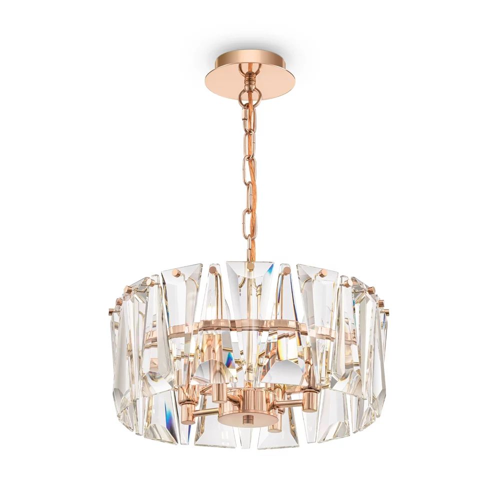 Pendul Maytoni Puntes auriu/transparent 4 becuri
