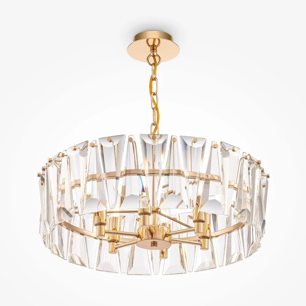 Pendul Maytoni Puntes auriu/transparent 6 becuri