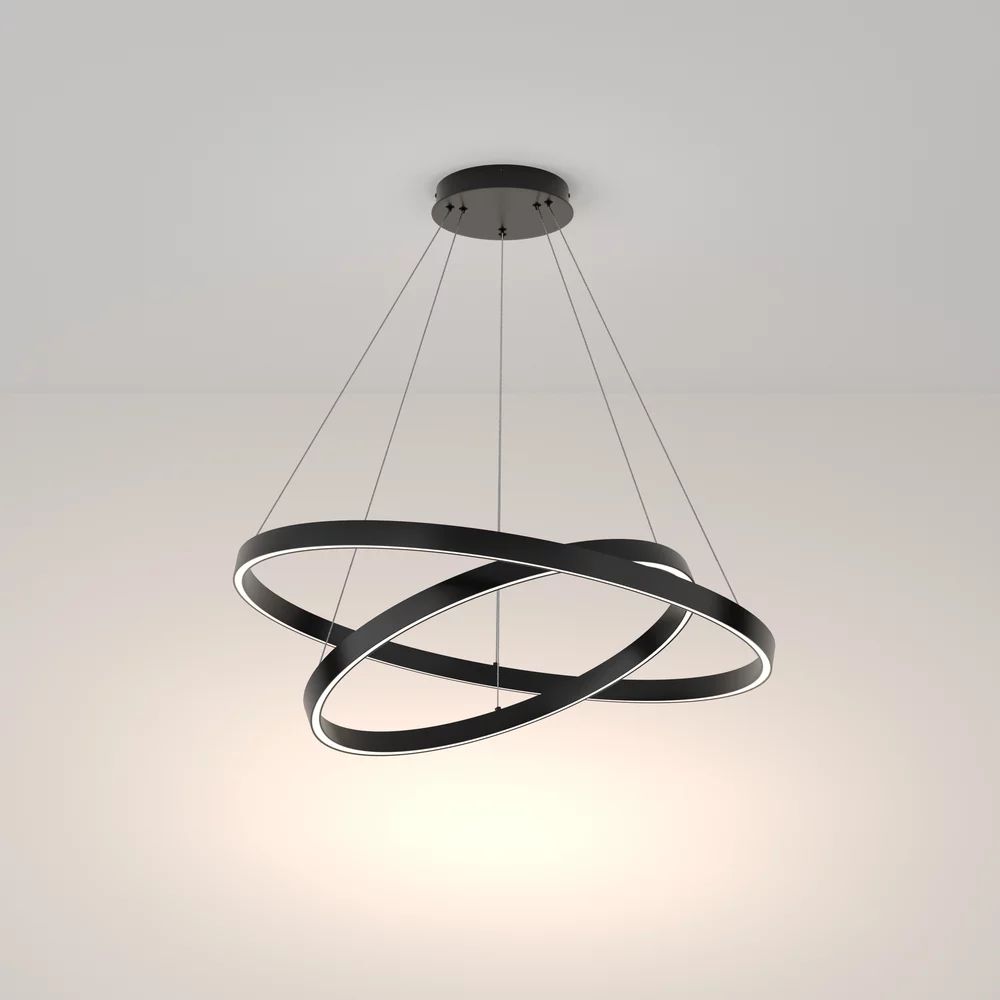 Pendul Maytoni Rim negru LED x 2