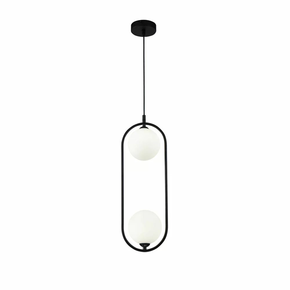 Pendul Maytoni Ring negru/alb 2 becuri