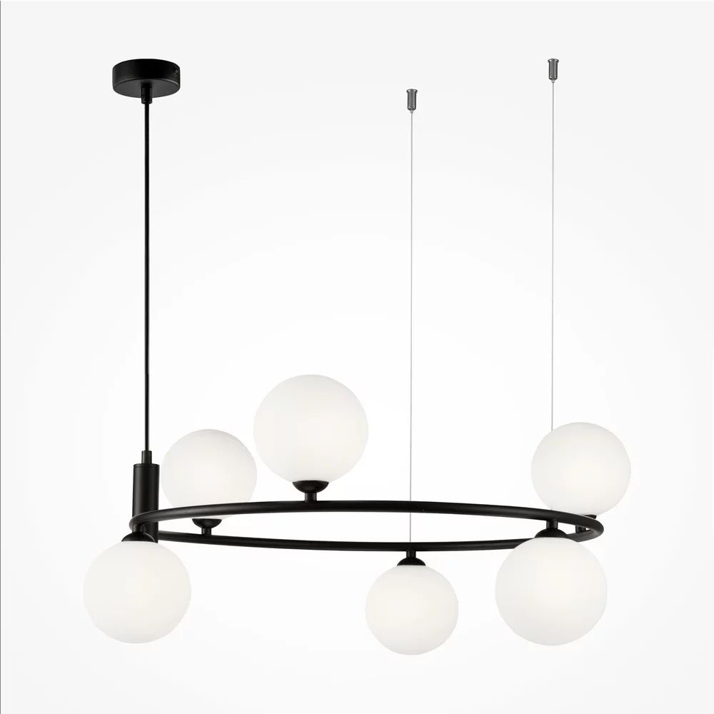 Pendul Maytoni Ring negru/alb 6 becuri