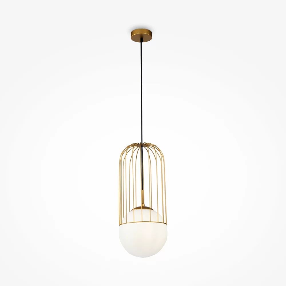 Pendul Maytoni Telford auriu/alb 1 bec 26 x 62 cm