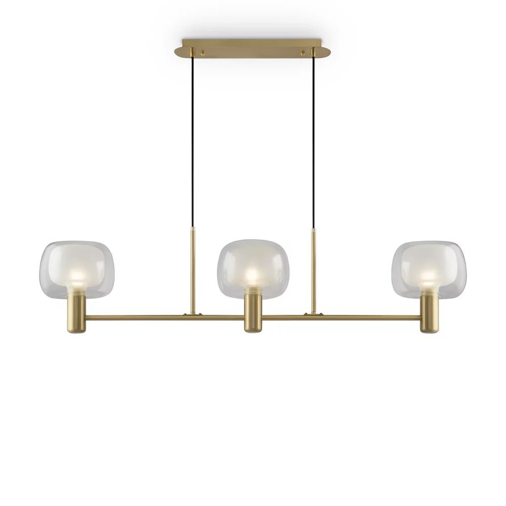 Pendul Maytoni Vision auriu/transparent 3 becuri