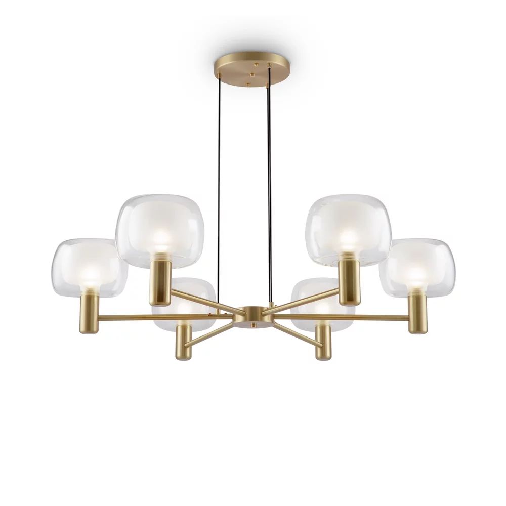 Pendul Maytoni Vision auriu/transparent 6 becuri