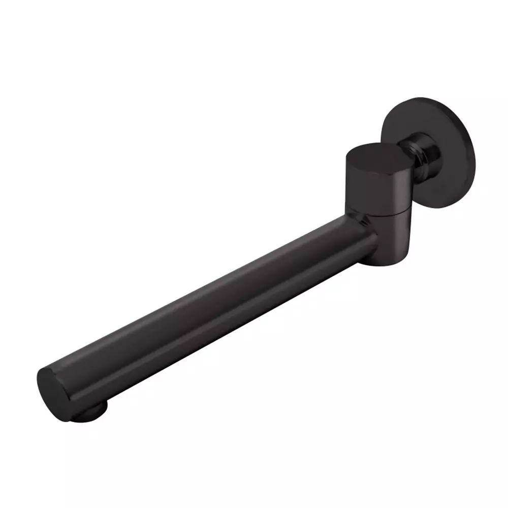Pipa cada mobila FDesign Inula design rotund negru mat 25 cm