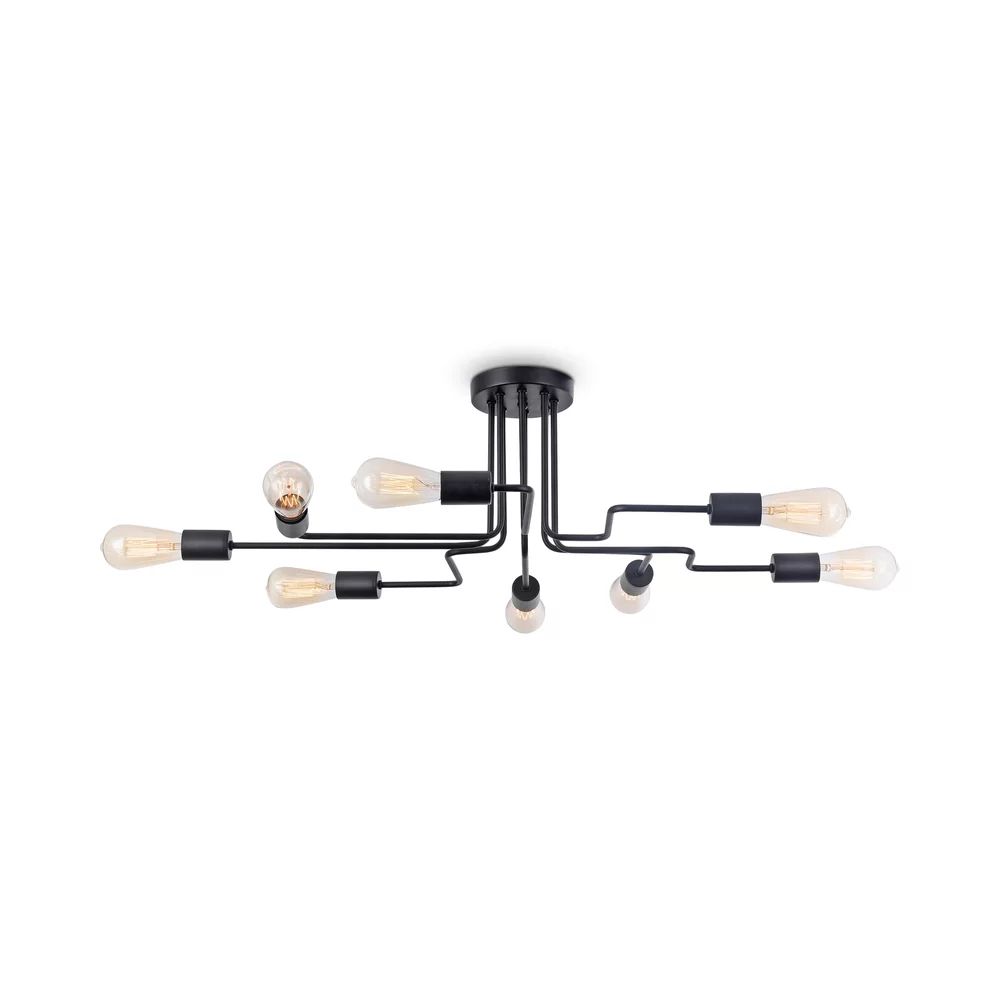 Plafoniera Maytoni Gilbert negru/transparent 8 becuri