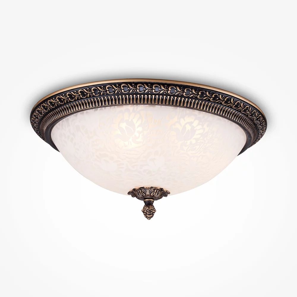 Plafoniera Maytoni Pascal bronz/alb 3 becuri
