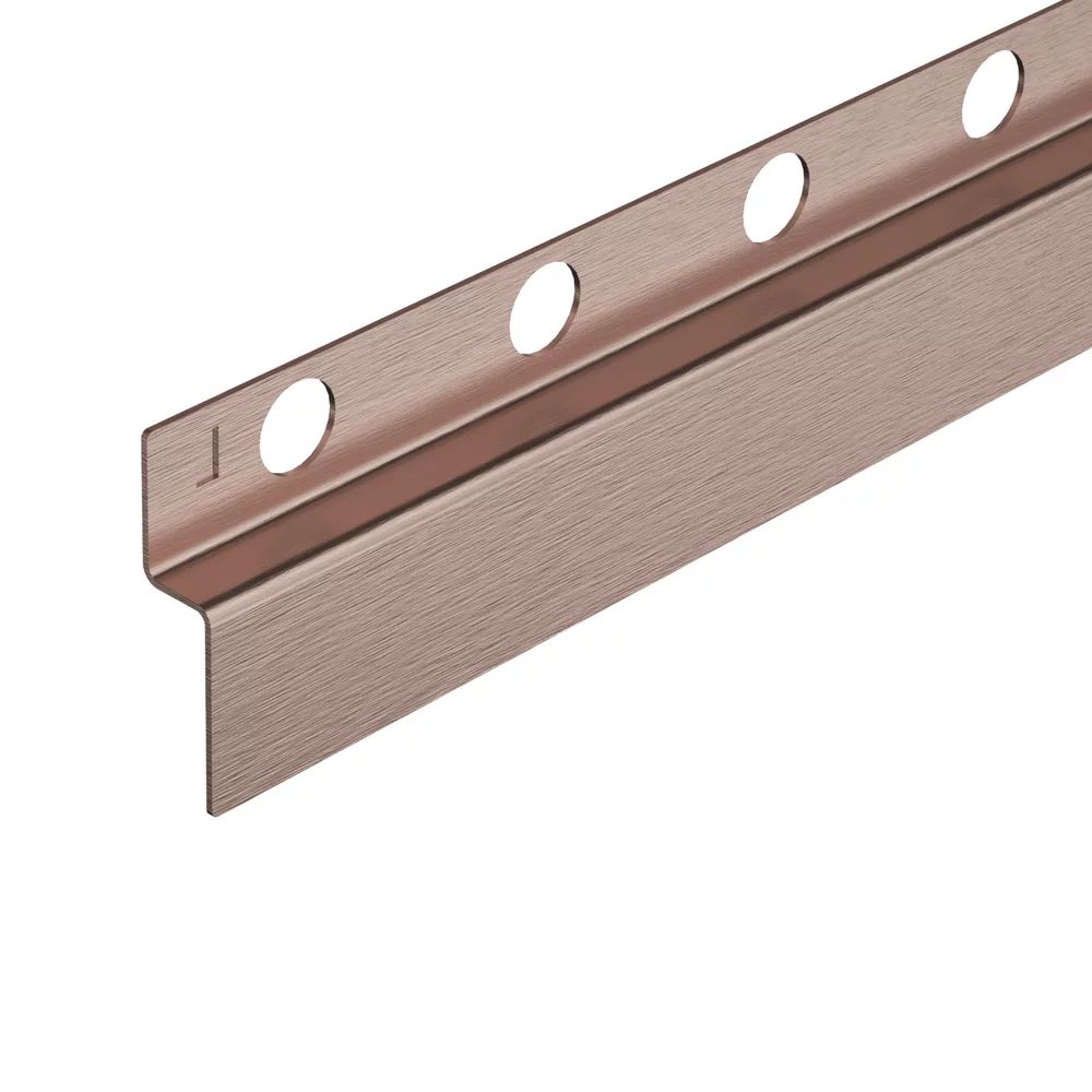 Profil inclinat stanga pentru perete Balneo Floor Strips 170 cm finisaj cupru periat