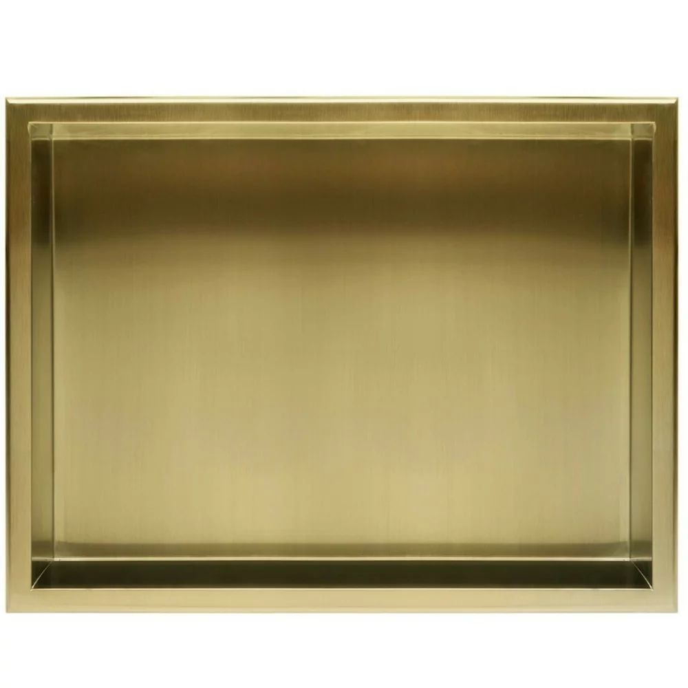 Raft incastrat dreptunghiular auriu periat Rea 30x45x10 cm